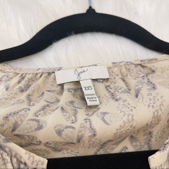 Joie Zambezi Butterfly Print Long Sleeve Blouse Size XXS - Picture 10 of 12